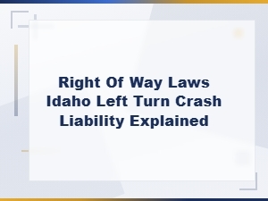 Idaho Left Turn Right of Way Laws and Liability